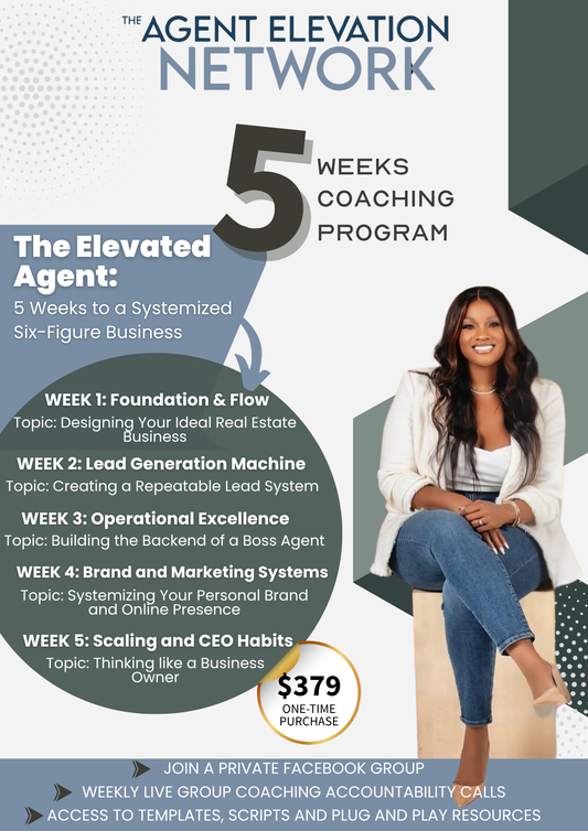 Aligned & Elevated: 5-Week Real Estate Group Coaching Program (Coaching Begins 9/9/25)
